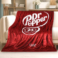 Dr Pepper Fleece Blanket 80x60 - Cozy Throw for Home & Travel