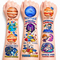 120 Pre-Cut Space Solar System Temporary Tattoos for Kids