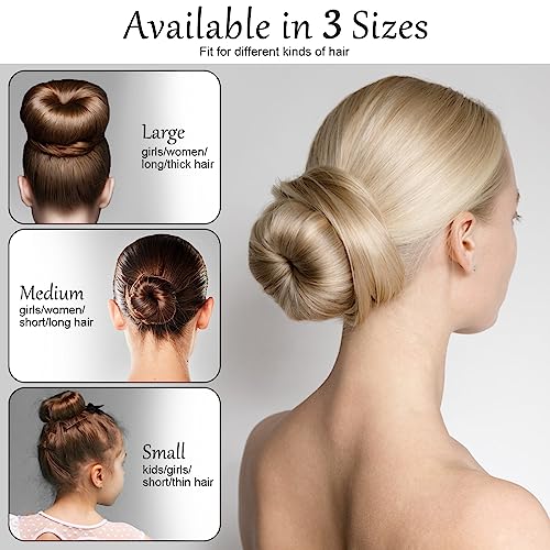 Hair Bun Maker Donuts 12 Pc Medium Brown Ring Shaper