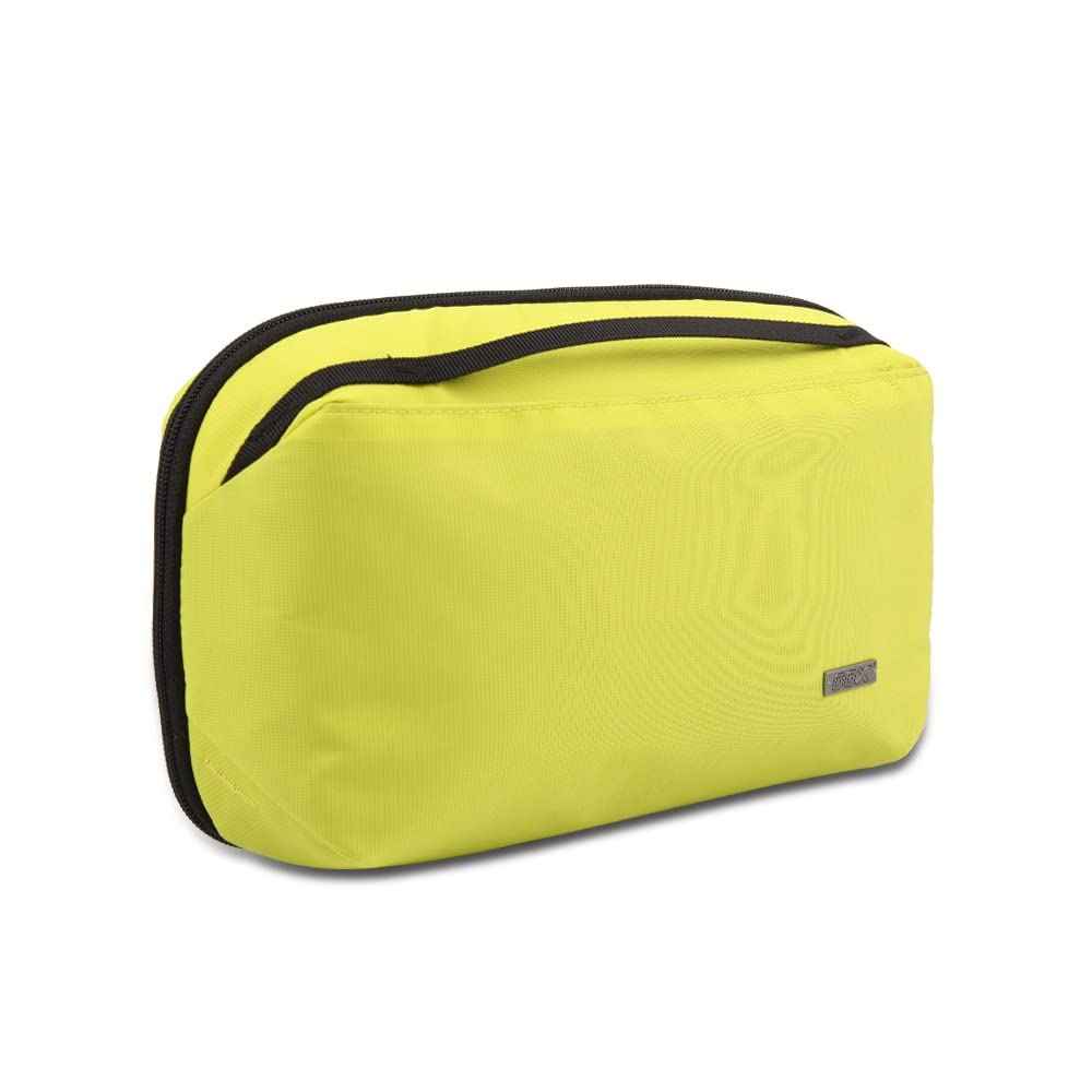 GOX Travel Toiletry Bag For Men, Dry Wet Separate Travel Toiletry Bag, Dopp Kit Case For Travel, Cosmetics Organizer Pouch (Lemon Lime)