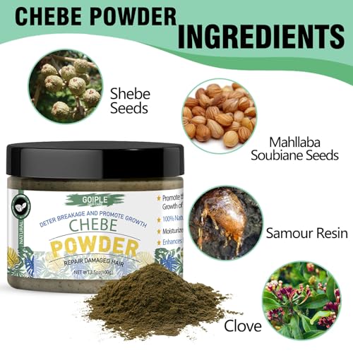 WOZUTUNT Organic Chebe Powder for Hair Growth & Strength - 3.5 oz