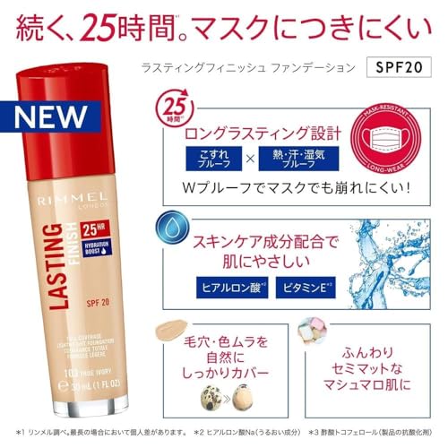 Rimmel Lasting Finish Foundation 170 Wheat 30ml