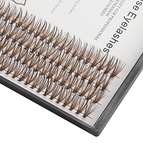 Bodermincer 20D Brown Eyelash Clusters - 140pk Faux Mink