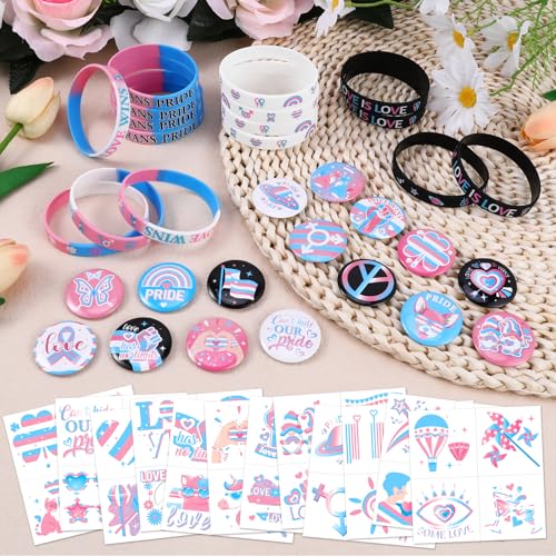 Transgender Pride Accessories Set - 80 Pc Bundle