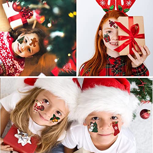 148 PCS Christmas Temporary Tattoos for Kids - Xmas Individual Tattoos for Kids Christmas Party Favors, Stocking Stuffer, Christmas Eve Gift