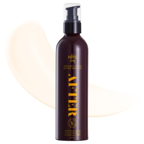 ed&i AFTER Whiskey Cacao Body Oil with Vitamin E, Hydrating and Nourishing for Dry Skin, Moisturizing After Shower Body Oil for Women, Non-Greasy Glow, 5.07 oz