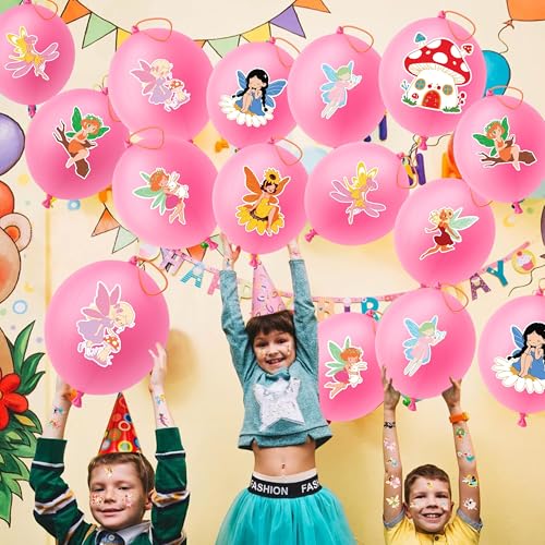 Fairy Party Favors Set - 72 Pc with Tattoos & Punch Balloons