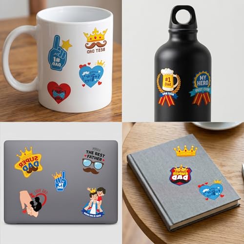 96 PCS Father's Day Temporary Tattoos for Kids | Dad Theme