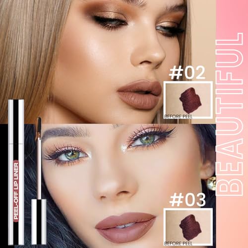 Matte Peel Off Lip Stain - 2 Pack Waterproof Lip Tint