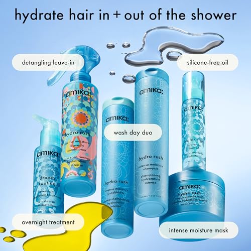 Amika Hydro Rush Intense Moisture Hair Mask with Hyaluronic Acid - 8 Fl Oz