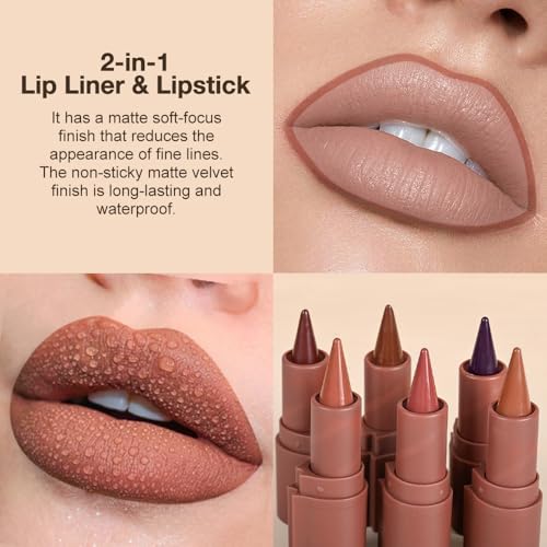 Matte Lip Liner Crayon – Waterproof, Long-Wear, Precision Tip