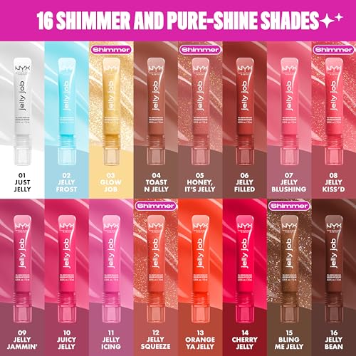 NYX Jelly Job Lip Gloss - Honey, It's Jelly Nude Pearl Shimmer