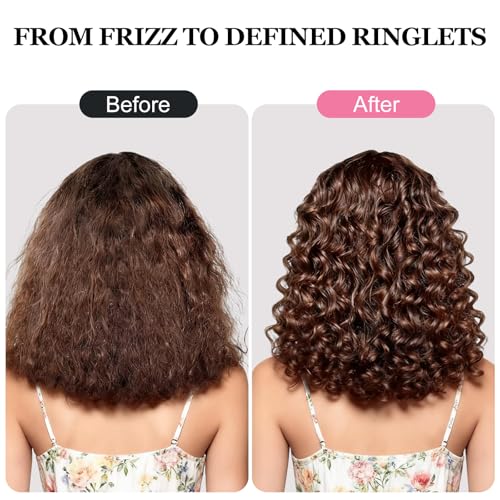 Curl Defining Brush for Thick Coily Hair - Dual-Sided TPEE Detangler