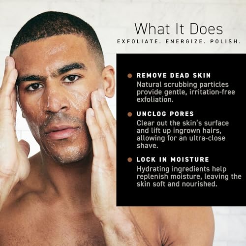 Brickell Men's Renewing Face Scrub | Deep Exfoliating Facial Cleanser