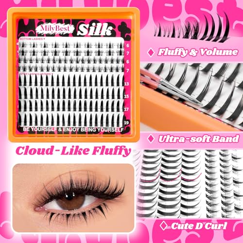 MilyBest Spiky Bottom Lash Clusters 13-19mm with 6-7mm Spikes