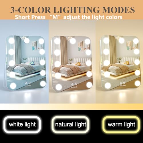 14.6" Hollywood Vanity Mirror with 11 LED Lights & 3 Color Modes