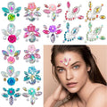 16Pcs Face Gems Stickers Diamond Rhinestone Forehead Decals
