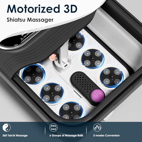 Electric Foot Spa Massager with Heat & Remote Control - 24 Shiatsu Balls