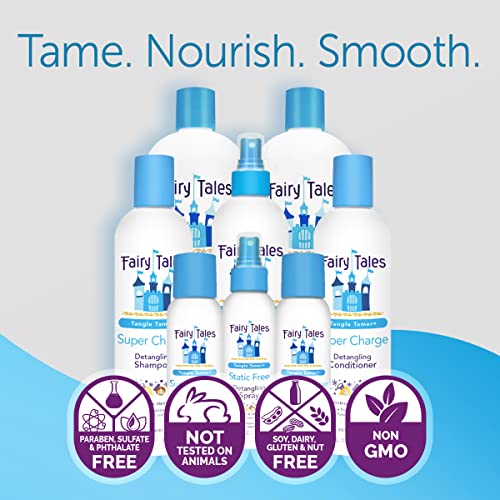 Fairy Tales Tangle Tamer Detangling Shampoo and Conditioner for Kids plus Detangling Spray - Ultra Moisturizing and Anti Frizz Protection - Paraben Free, Sulfate Free - 12 Oz (3 pack)
