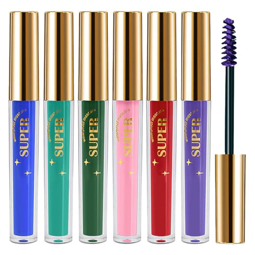 Colored Mascara Set 6-Pack - Waterproof Volumizing Lash