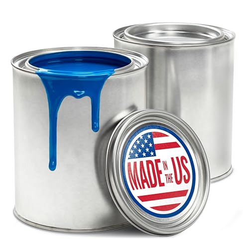 2 Pack 1 Quart Unlined Metal Paint Cans with Lids - Storage, Mixing & Crafts