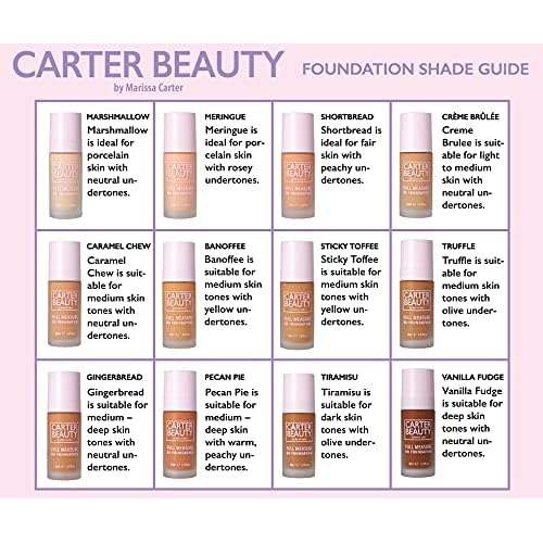 Carter Beauty By Marissa Carter Half Measure Dewy Foundation - Water-Based, Light-To-Medium Sheer Finish - Vegan And Cruelty Free, Paraben And Sulfate Free - Vanilla Fudge - 1.01 OZ