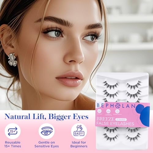 Bepholan Manga Eyelashes - 7 Pairs Wispy 3D Volume