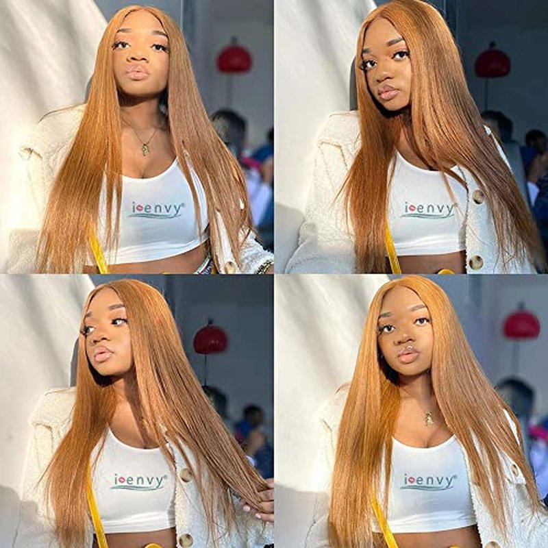 #30 Light Brown Straight Human Hair Bundles 22-26 inch
