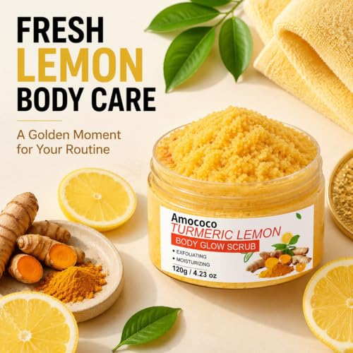 Turmeric Lemon Body Scrub 3-Pack - Brightening Exfoliator