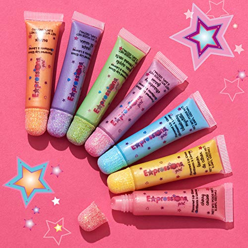 Expressions Flavored Shimmer Lip Gloss Set - 6 Colors