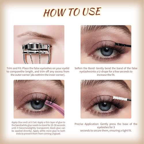 Fluffy 3D Fox Eye Lashes 16mm D Curl - 7 Pairs Pack