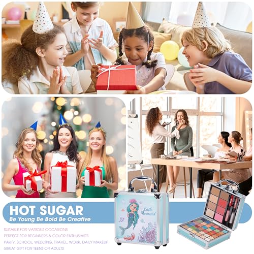 Hot Sugar Teen Makeup Kit with Case - 36 Eyeshadow, Lip Gloss & Brushes