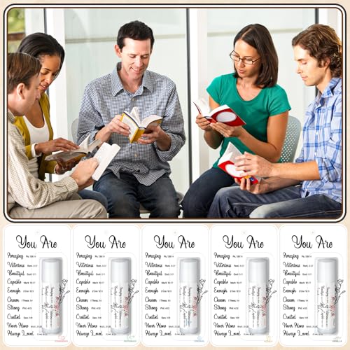 100 Pack Christian Gifts Bulk for Women Men Religious Lip Balms Bulk Church Party Favors Christmas Party Gifts Stocking Stuffers Bible Verse Study Supplies for Employee Staff Coworkers