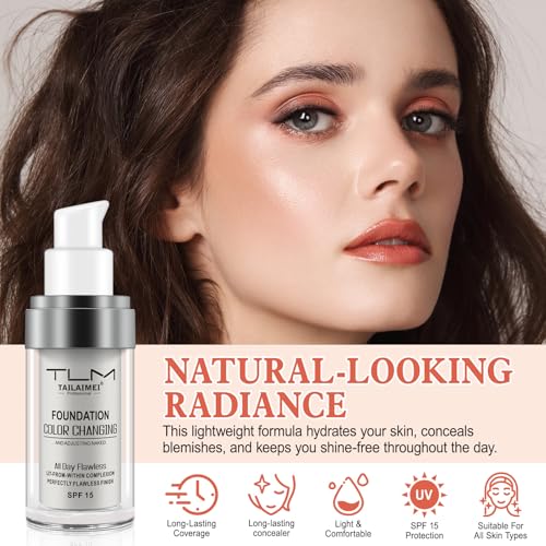 Color Changing Foundation Liquid Base SPF 15 - 2 Pack