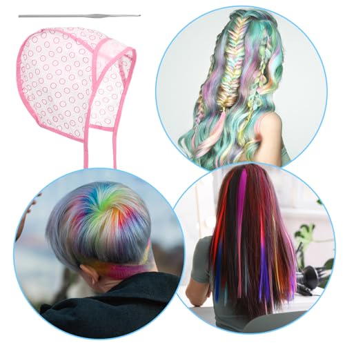Lusofie Hair Highlighting Kit - 15 Piece Salon Dye Set with Caps & Hooks