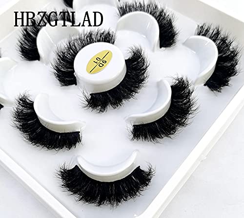 5 Pairs 25mm 3D Mink Lashes - Natural False Eyelashes