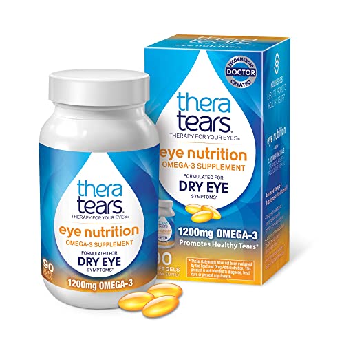 TheraTears Omega 3 Supplement, 1200mg, 90 ct (Pack of 1) & SteriLid Eyelid Cleanser and Face Wash, for Irritated Eyes, 2 fl oz Spray