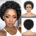 Seelaak 13x1 Short Curly Bob Wig Human Hair Pre Plucked 150% Density, Natural 1B, Lace Front Wig for Black Women – Variation: 13x1 Curly Bob