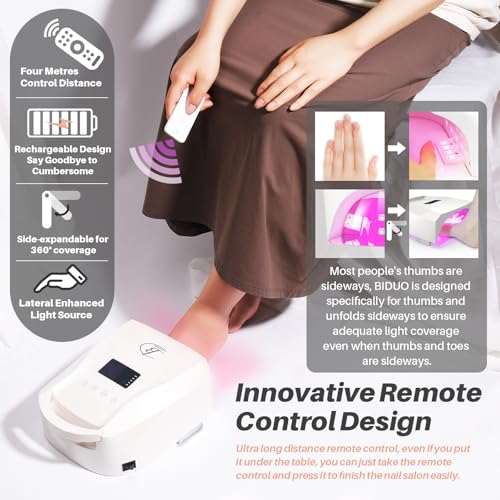96W Cordless Nail Lamp with Remote Control & Cooling Fan