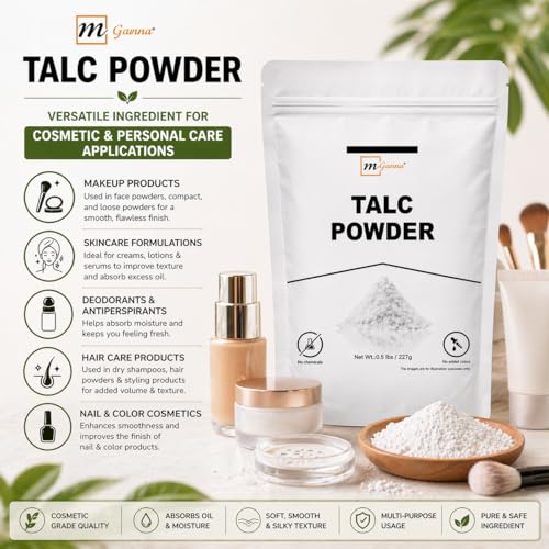 mGanna Natural Talc Powder 0.5 LBS - Cosmetic Grade