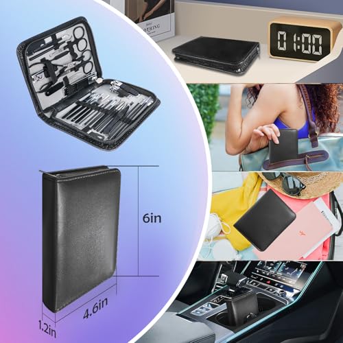 30-Piece Professional Manicure Pedicure Kit for Men - Travel Nail Care Set