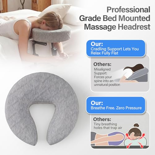 Portable Massage Headrest for Bed | Adjustable Face Cradle Memory Foam