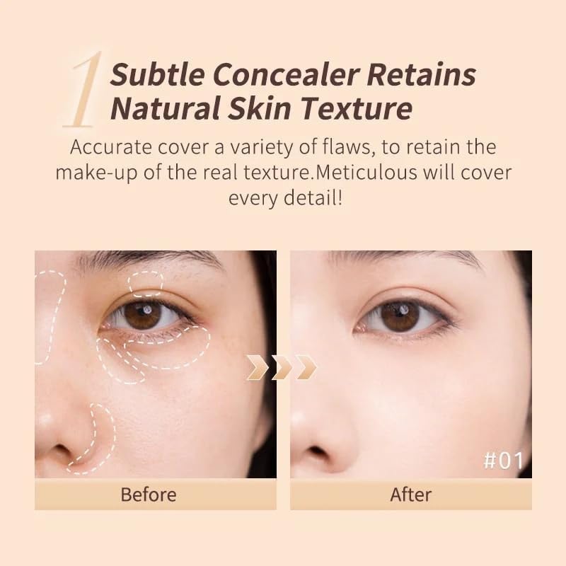 JUDYDOLL Liquid Concealer - Natural Shade, Lightweight Coverage