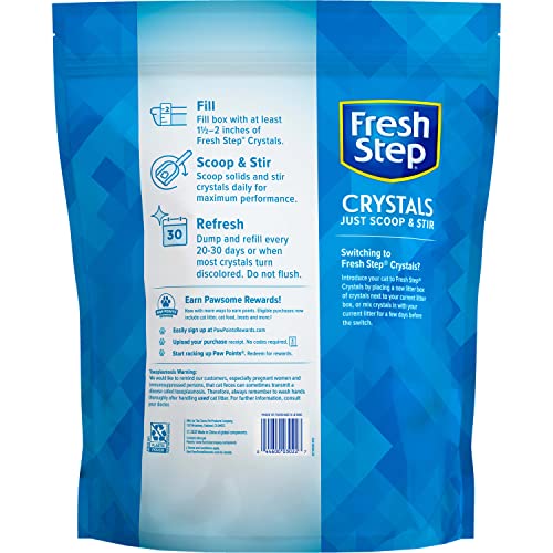 Fresh Step Crystals, Premium Cat Litter, Scented, 16 lbs total, (2 Pack of 8lb Bags) (Package May Vary)