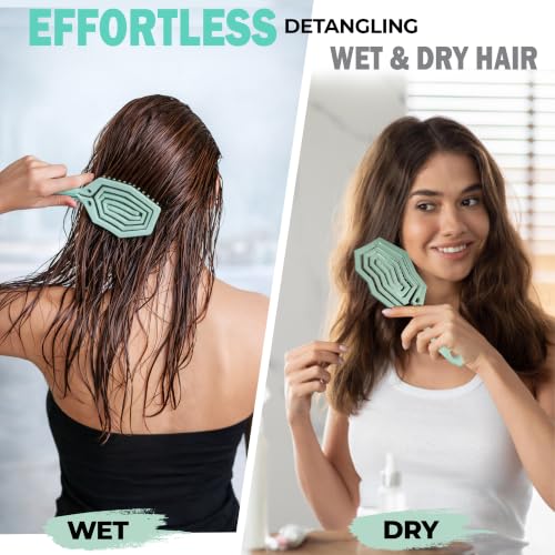 Fiora Naturals Detangling Hair Brush for Curly & Fine Hair