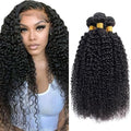Brazilian Human Hair Bundles Curly Wave 26-30 Inch - 3 Bundles #1B Black | DiexrLamx