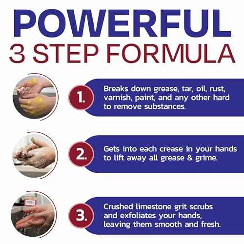 Industrial Hand Soap ? Heavy-Duty Gritty Hand Cleaner for Mechanics, Construction Workers & More ? Removes Grease, Oil, Rust & Paint ? Moisturizing & Exfoliating Hand Paste (1 lb)