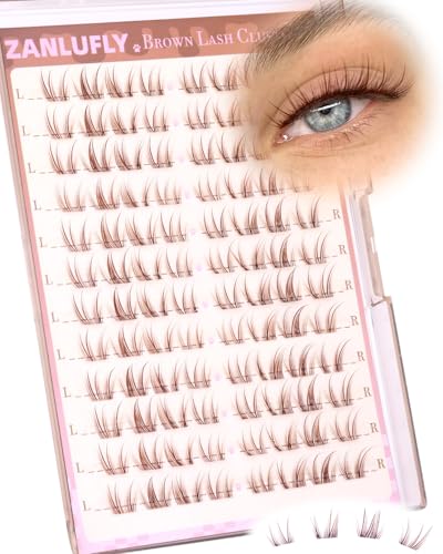 Natural Brown Lash Clusters - Short 8-11MM Cat Eye Extensions