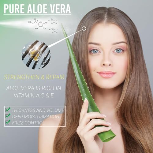 Green Leaf Naturals Amazing Aloe Vera Gel - Freshly Cut, 100% Pure Aloe, Premium Quality, Vegan, Unscented - Natural Sunburn Relief, After Shave, Skin, Face & Hair Care 8oz