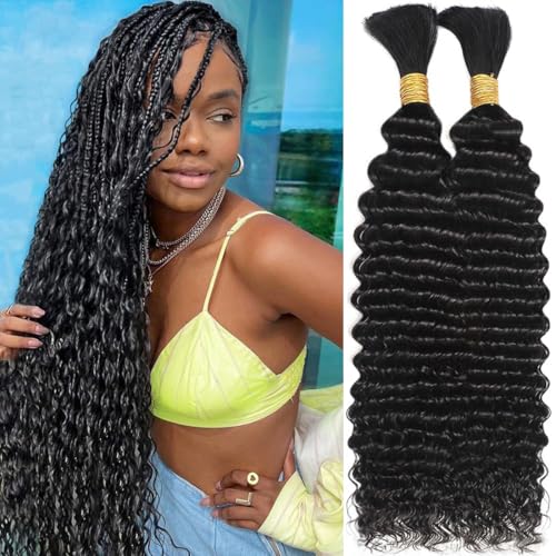 Boho Braiding Hair 20 Inch Deep Wave 110g 2 Bundles